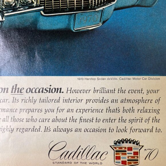 1970 Cadillac 70 Vintage Full Page Print Ad Woman Talking to Man Original u - Picture 3 of 6